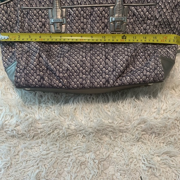 Coach Taylor Snake Alexis Tote Carryall Shoulder Bag Leather Trim New F26034 - Picture 11 of 16